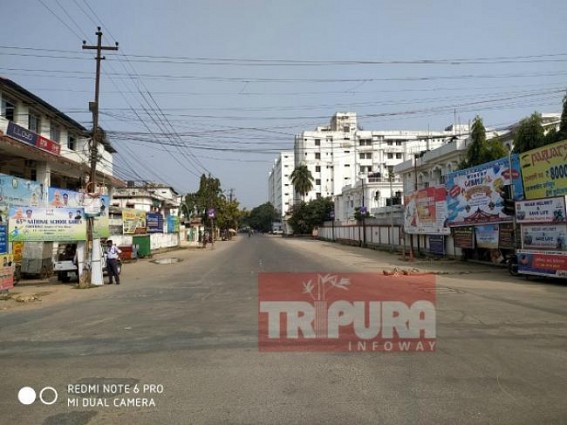 Congress called 24-hours Strike Paralyzed capital city Agartala Congress called 24-hours Strike Paralyzed capital city Agartala